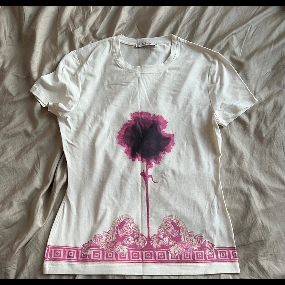 Versace Collection Embellished floral print T-shirt size 46